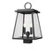 Z-Lite Broughton Outdoor Post Mount Fixture, 2-Light, 10.25 In.W x 18.5 In.H, Black/Clear Beveled 521PHMS-BK - alternate 1